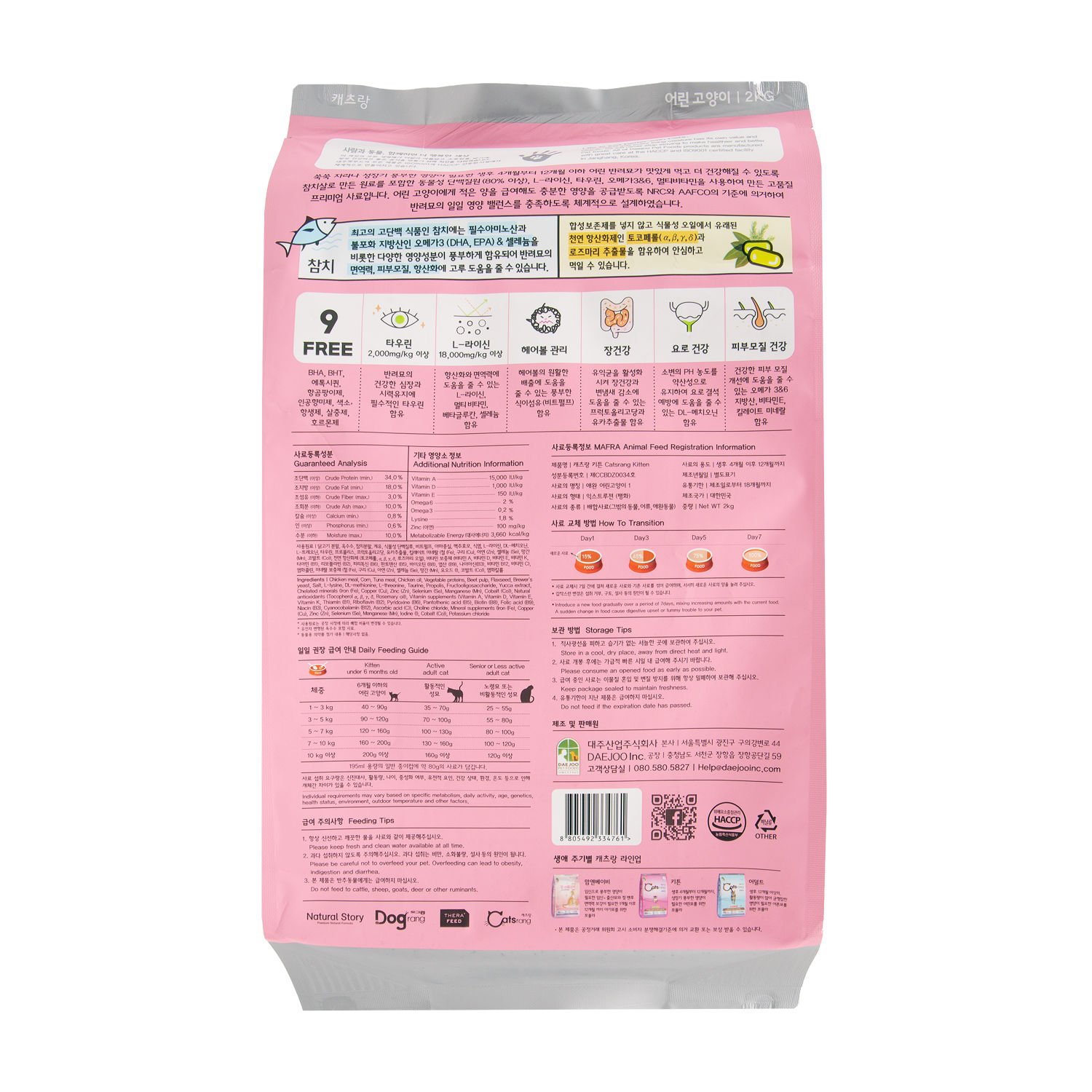 캐츠랑 키튼 2kg