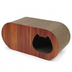 도트캣 튜브 스크래쳐 숨숨집 브라운