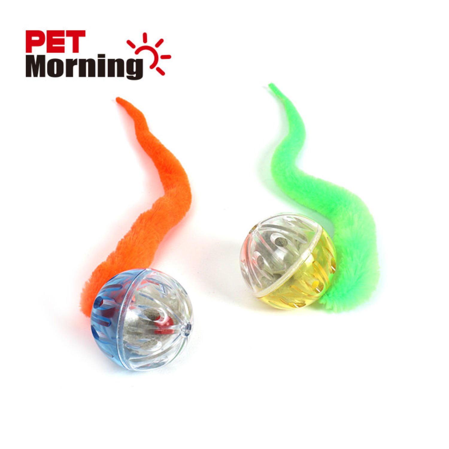 펫모닝 투명볼 캣닢 스네이크 1개 색상랜덤