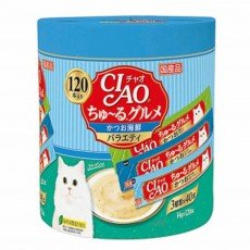 이나바 챠오 츄르 구루메 가다랑어&해산물 버라이어티 14g 120개입