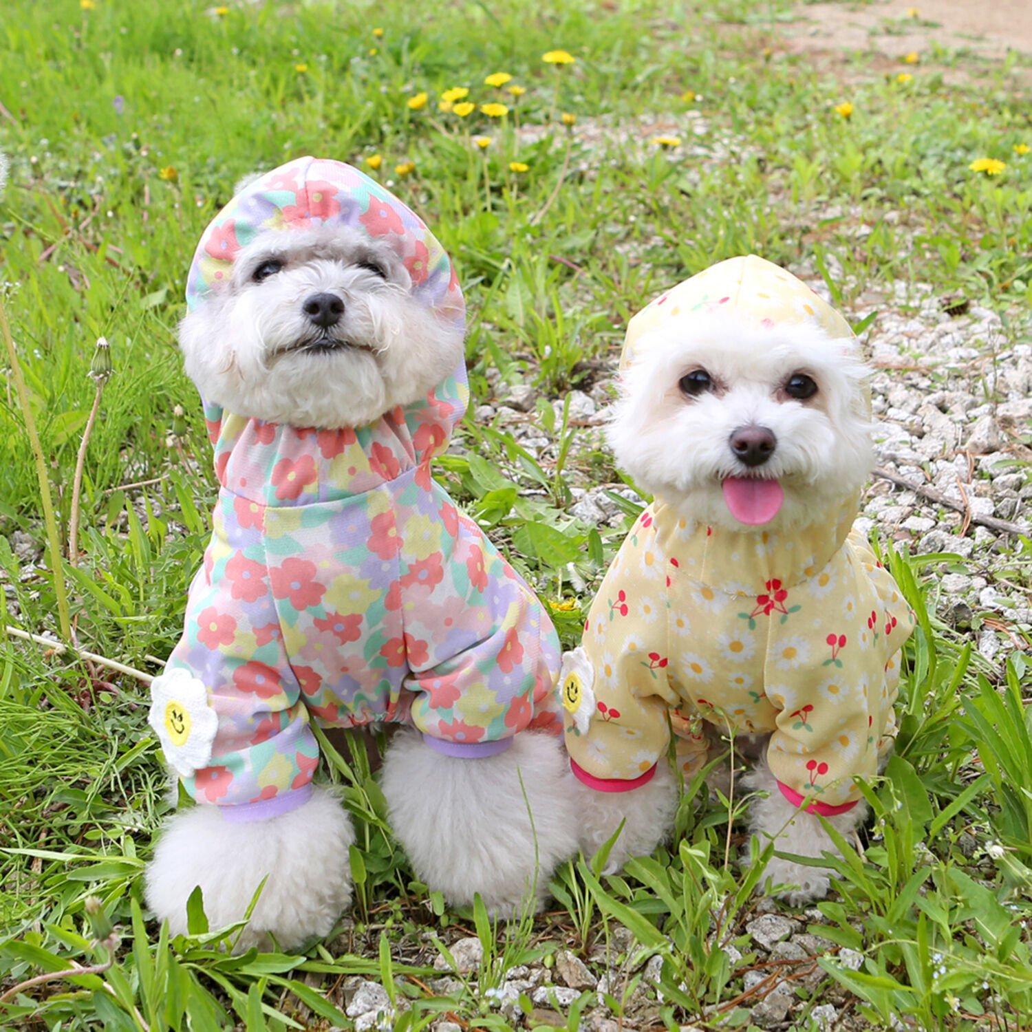 이츠독 플라워 버그가드 올인원 핑크 S