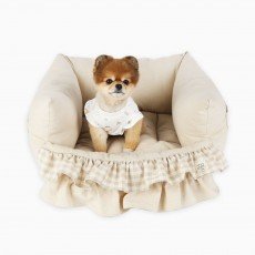 이츠독 코네 프릴 베드 베이지 M