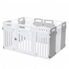 펫홈 강아지 펜스 73cm 12+1 그레이+화이트